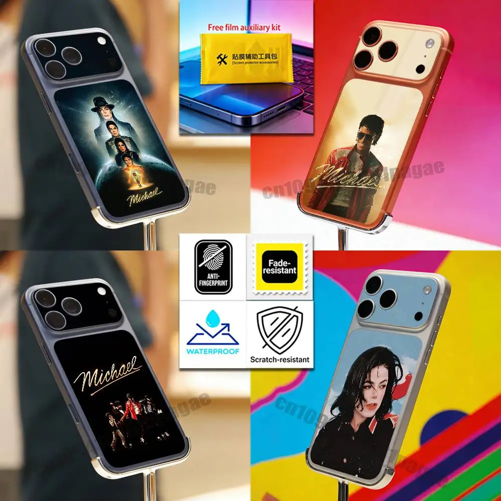 

For M-Michael J-Jackson Movie 2026 iPhone 17 pro Max Phone Back Film Decal Skin Wrap Protective Sticker Full Cover