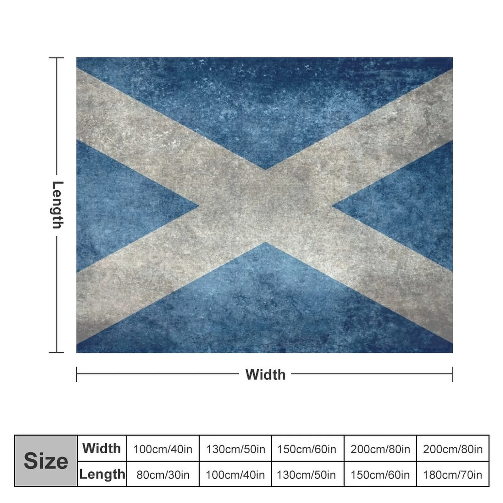 Flag of Scotland - Grungy Vintage version Throw Blanket For Baby Kid'S Blankets