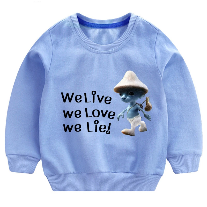 Kids Hoodies Sweatshirts Christmas Baby WE LIVE WE LOVE Clothing 2023 Boys Girls Cotton Print Casual Sweatshirts WE LIE Pullover