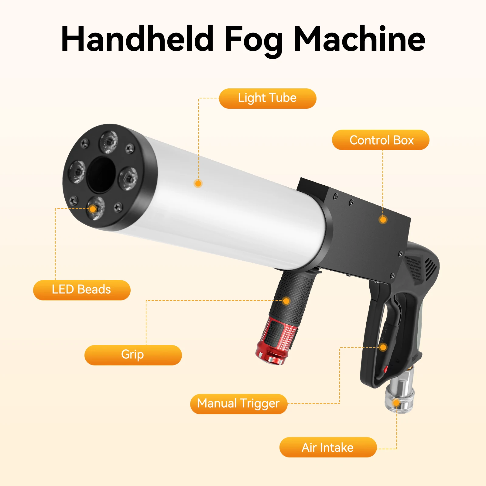 

CO2 Handheld Smoke Machine, Atmosphere Maker for Concert Stage Performance Annual Company Meeting Bar Nightclub Wedding TV Show