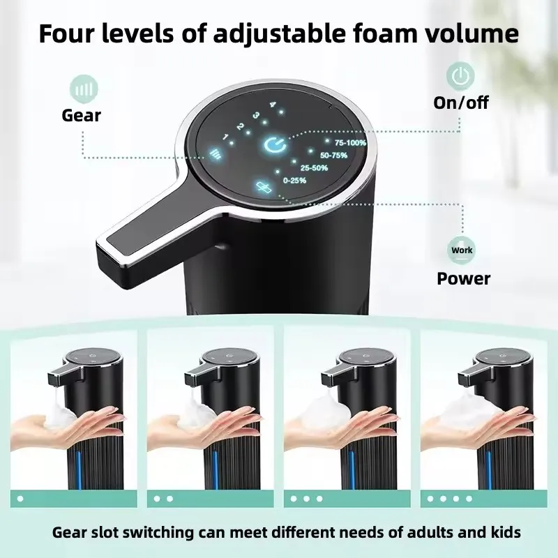 Automatic Soap Dispenser Touchless Foaming Dispenser USB Rechargeable Wall-mounted Induction Liquid Hand Sanitizer Disperser