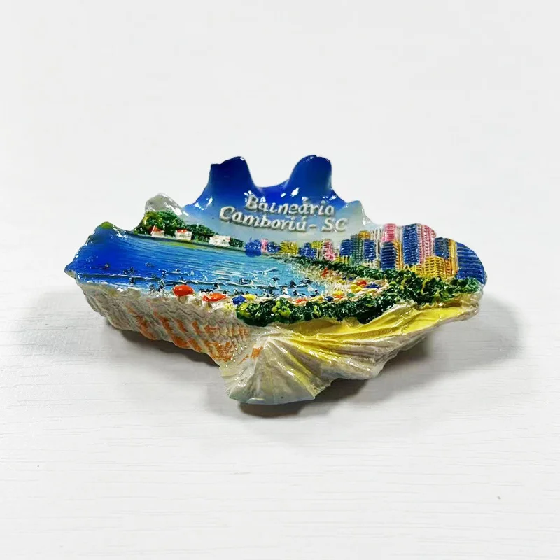 Balneario Camboriu 3D Resin Fridge Magnet - Brazil's Coastal Beauty and Cultural Heritage