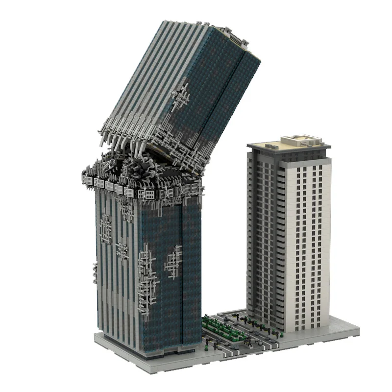 

MOC building block toy Skyscraper Collapse version model 13196 pieces Creative decorative items challenging assembly toys