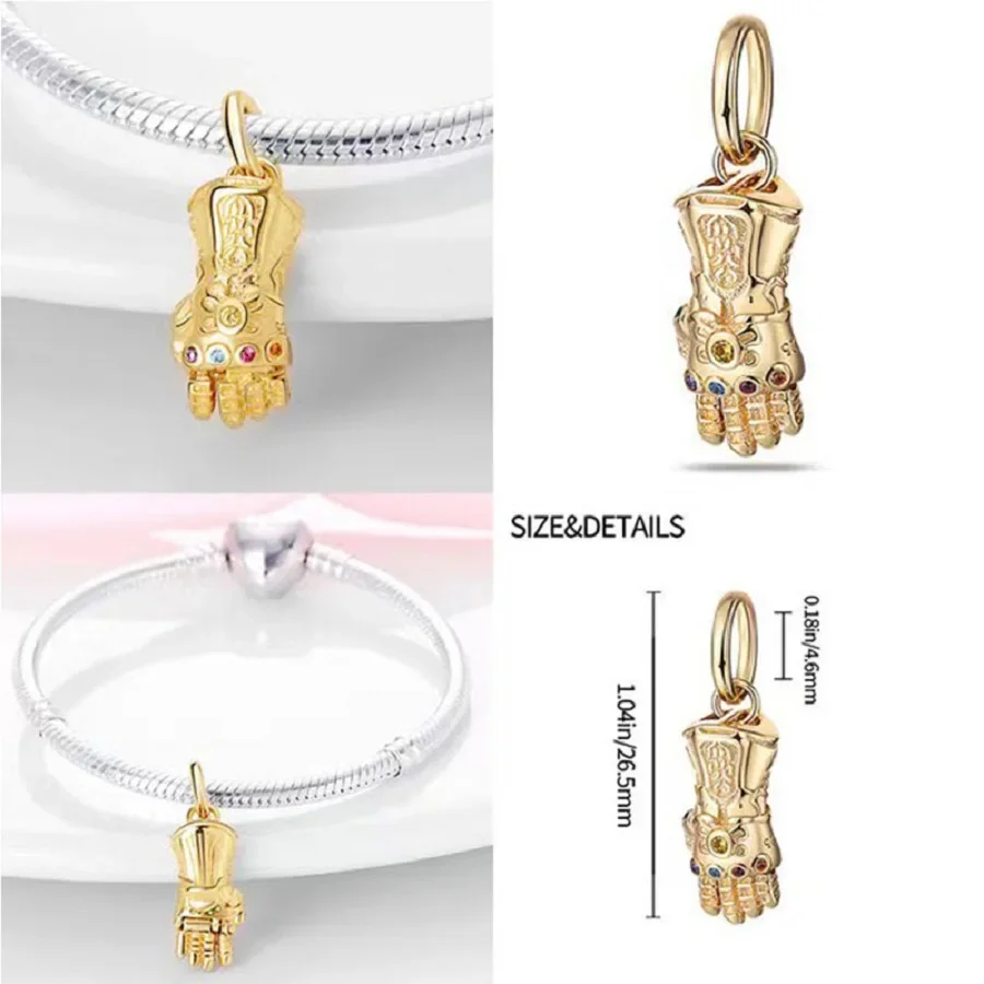 Potdemiel Lady's Accessories - Beaded Bracelets - Gold Heart-shaped Bracelet - Fashion Jewelry - Gift