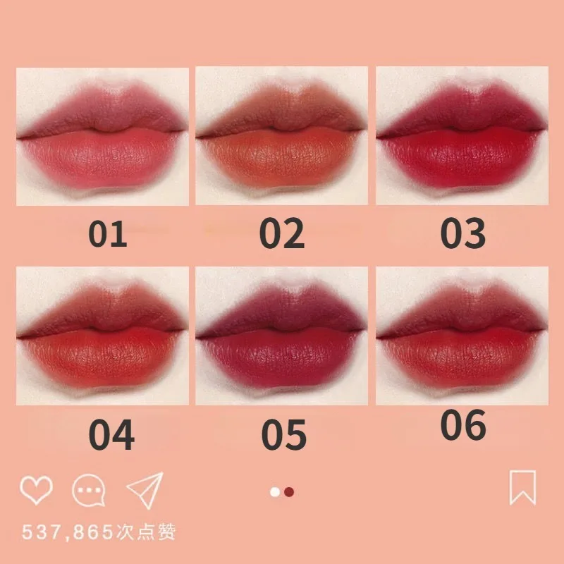 Mist Velvet Texture Lip Gloss Nude Matte Red Lipstick Waterproof Long Lasting Moisturizing Lip Tint Korean Makeup Cosmetics