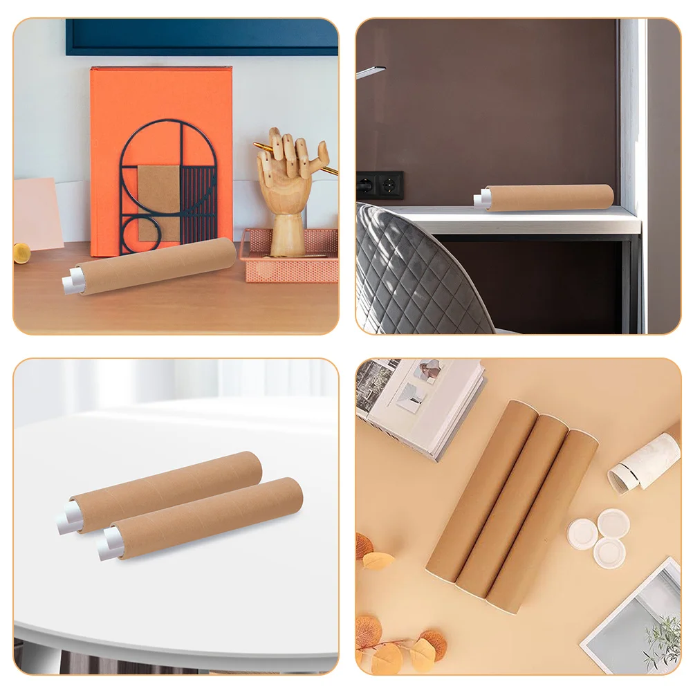 12 قطعة أنبوب تخزين الملصقات للمستندات الفنية يطبع ورقة قابلة لإعادة الاستخدام أنبوب الملصق المحمولة رسم حقيبة بريد #5