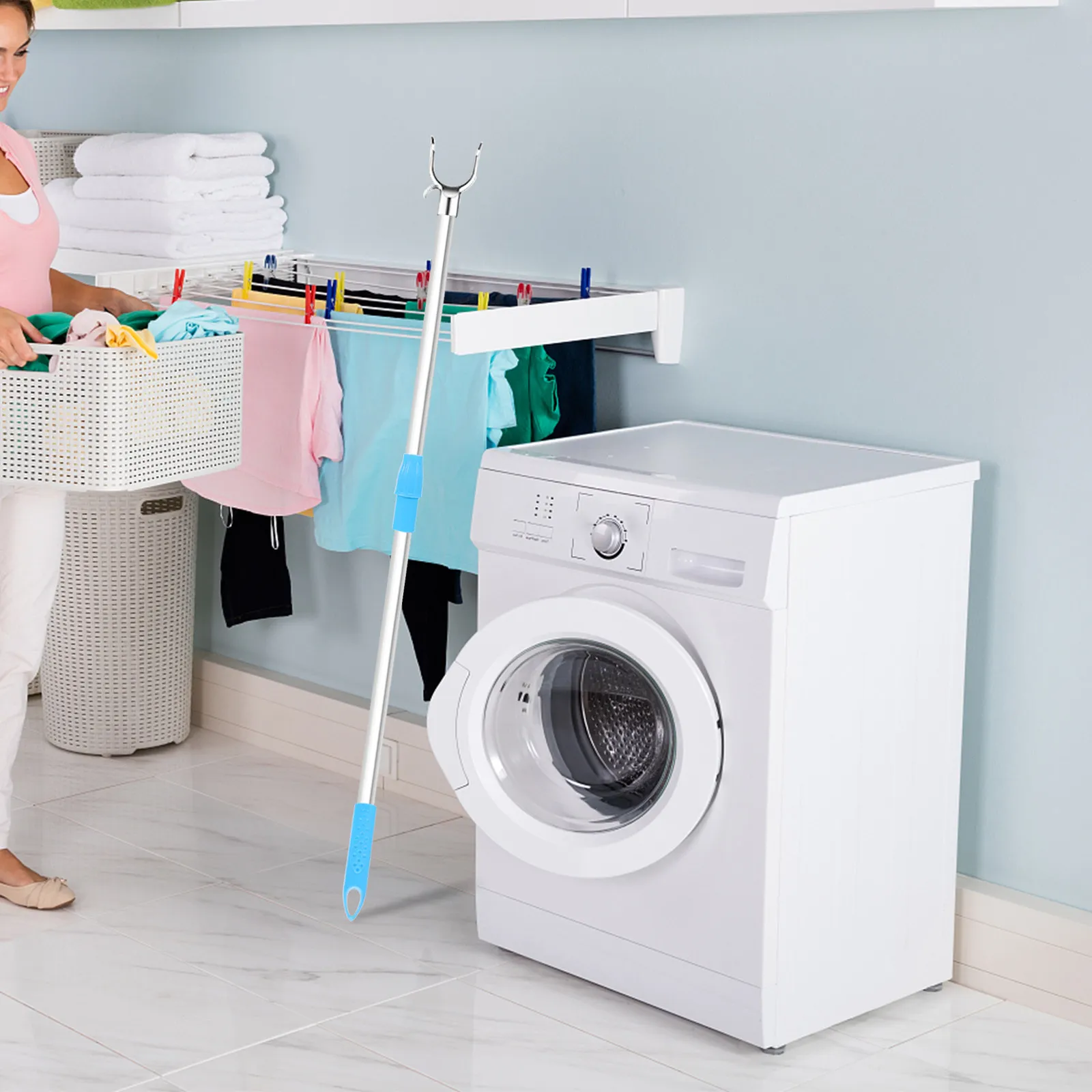 1 Set Retractable Clothes Rod Connector Telescopic Pole Joint End Adapter Clothes Drying Rack Fittings Accessories for Laundry