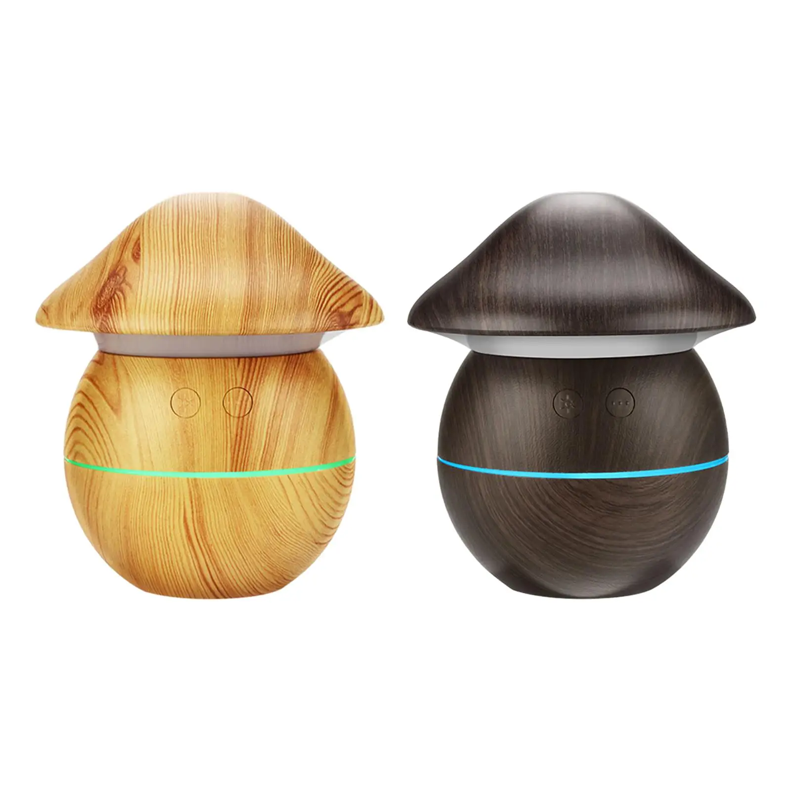 250ml USB Mushroom Shape Bedroom Humidifier 10.8x14.5cm Quiet Personal Humidifier with Colorful Light for Doing Yoga Versatile