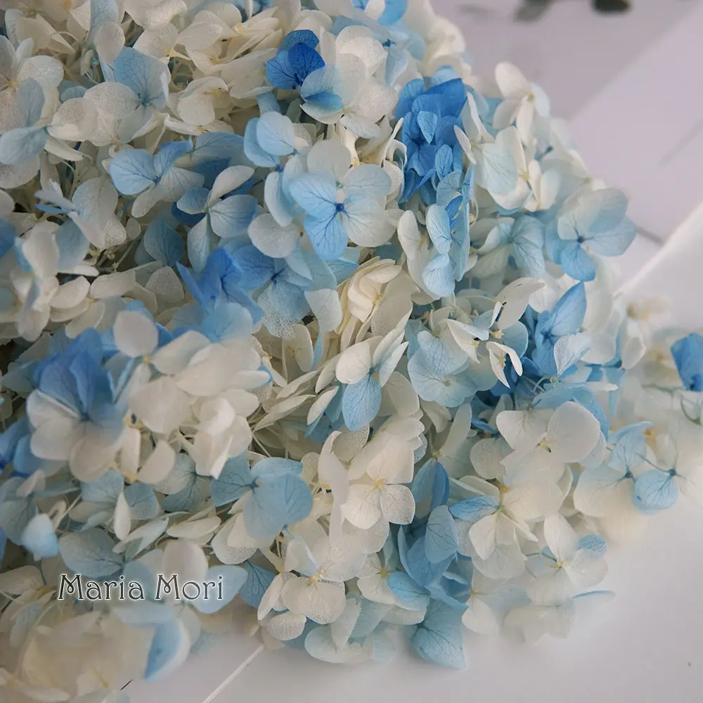 Gradient Color Preserved Hydrangea Home Decoration Wedding Decoration Small Leaf Anna Hydrangea Epoxy Handmade DIY Material image 3