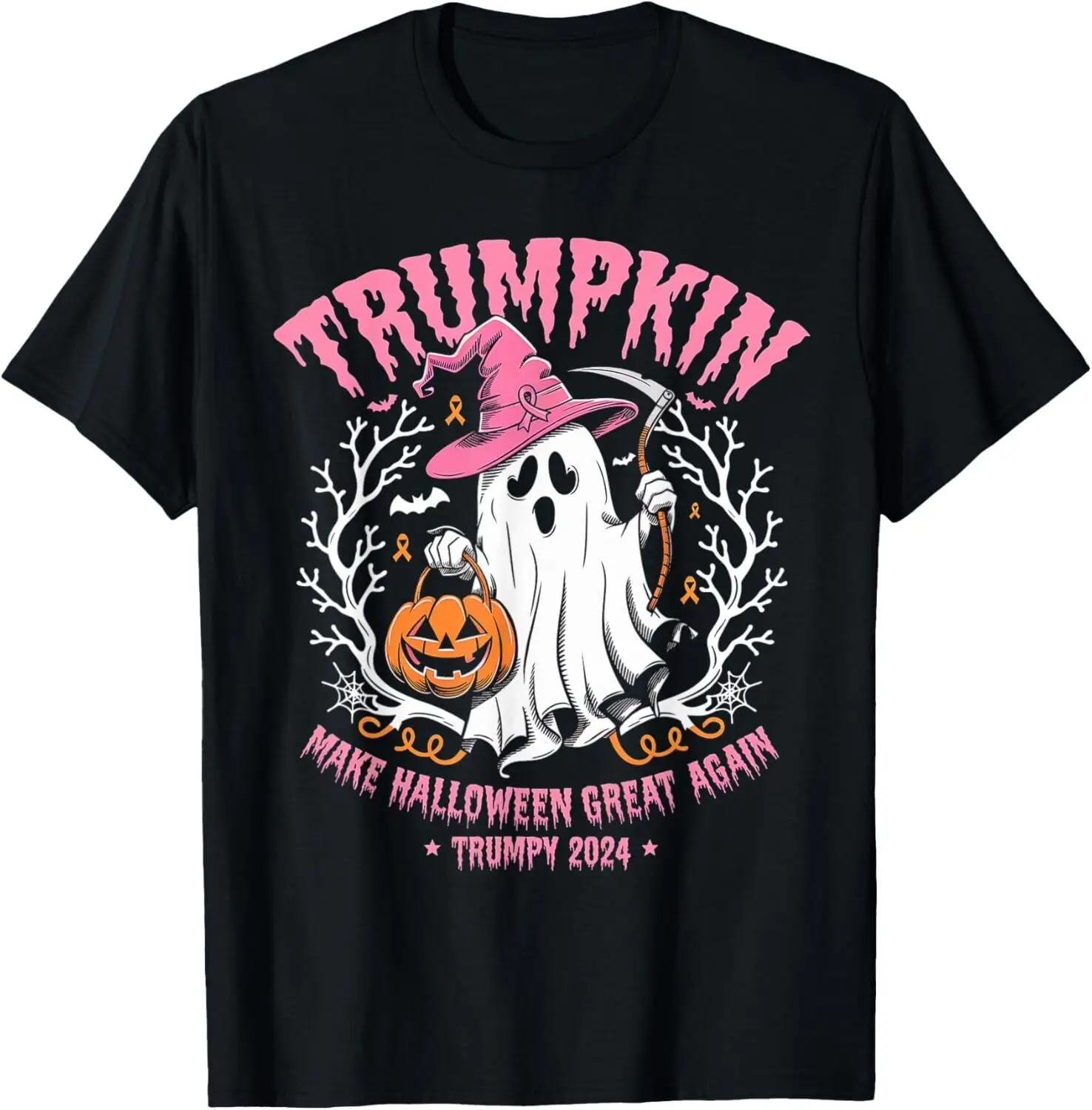 trumpkin make halloween great again boo, donald trump girl T-Shirt