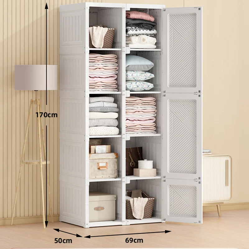 النمل صندوق تركيب خزانة غرفة النوم المنزلية تأجير غرفة بسيطة القماش خزانة الحديثة البلاستيك الجمعية Szafy الأثاث