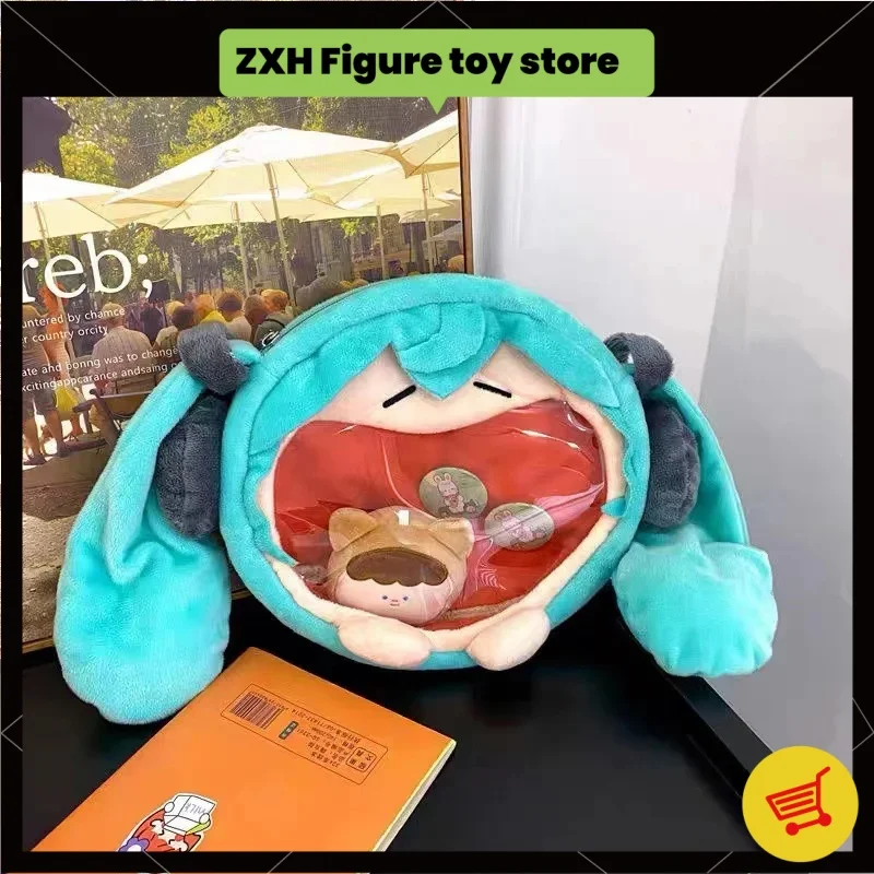 Hatsune Miku Kawaii Anime Figure Peripheral Cartoon Girl Messenger Bag Cute Harajuku Aesthetic Schoolbag Daily Commuting Package