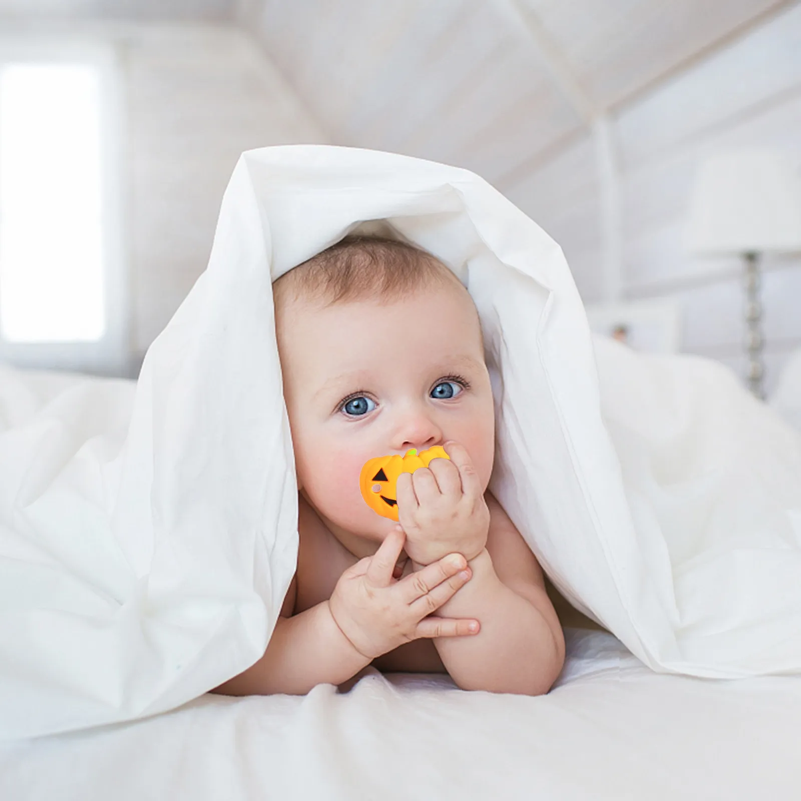 

4Pcs Baby Pacifier Silicone Funny Infant Portable Soother Chewing Molar Biting Newborns Baby Funny Pacifier Newborns Soother