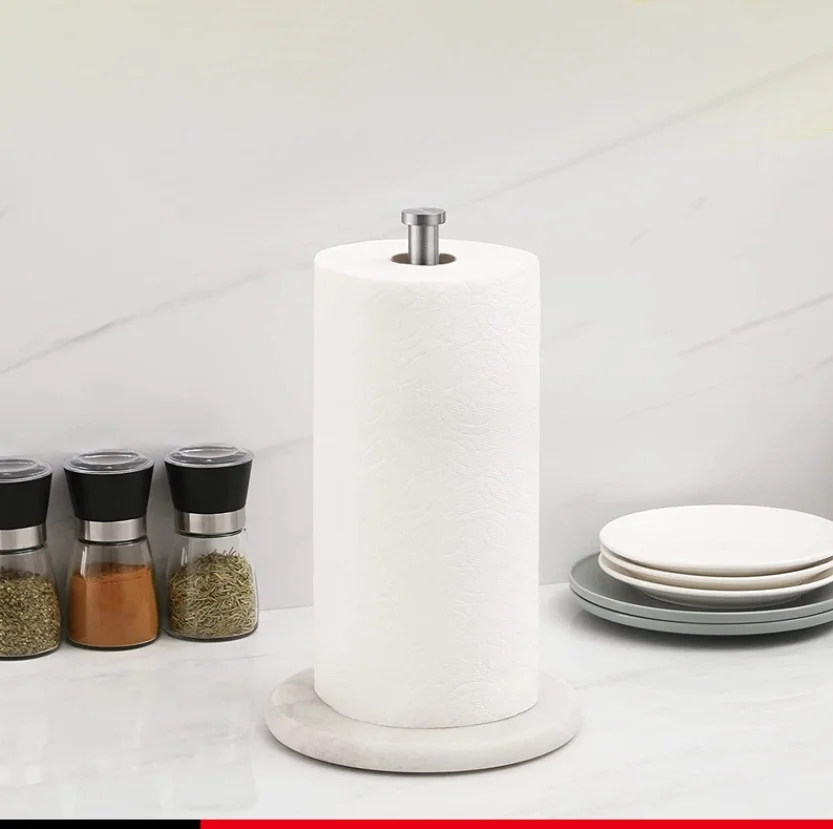 Nordic marble paper towel holder Kitchen table paper towel holder Vertical paper roll holder plastic wrap storage rack