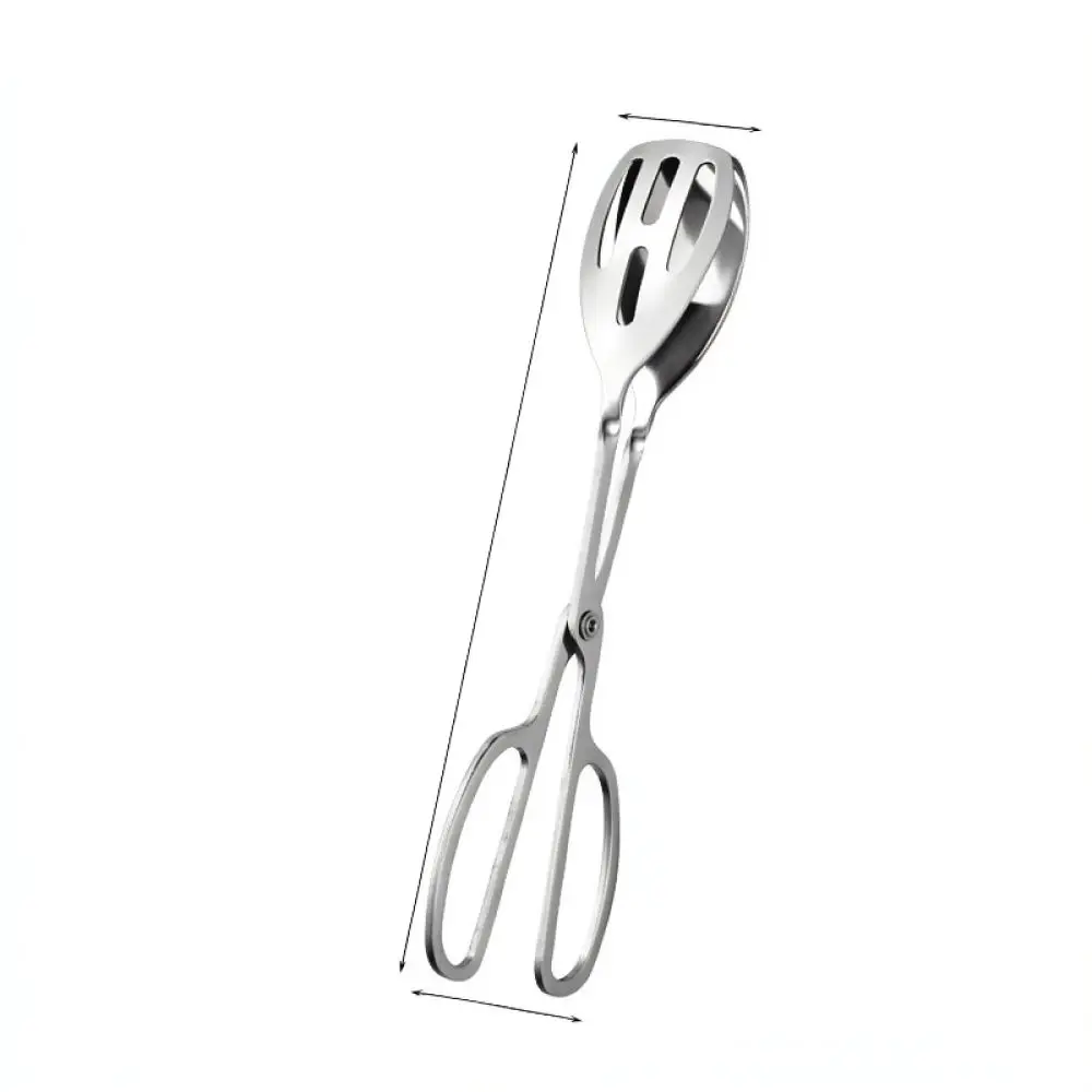 Heavy Duty Scissor Food Tongs Stainless Steel Kitchen Clip Bread Salad Steak Griller Buffet Serving Clamp Cooking Gadget