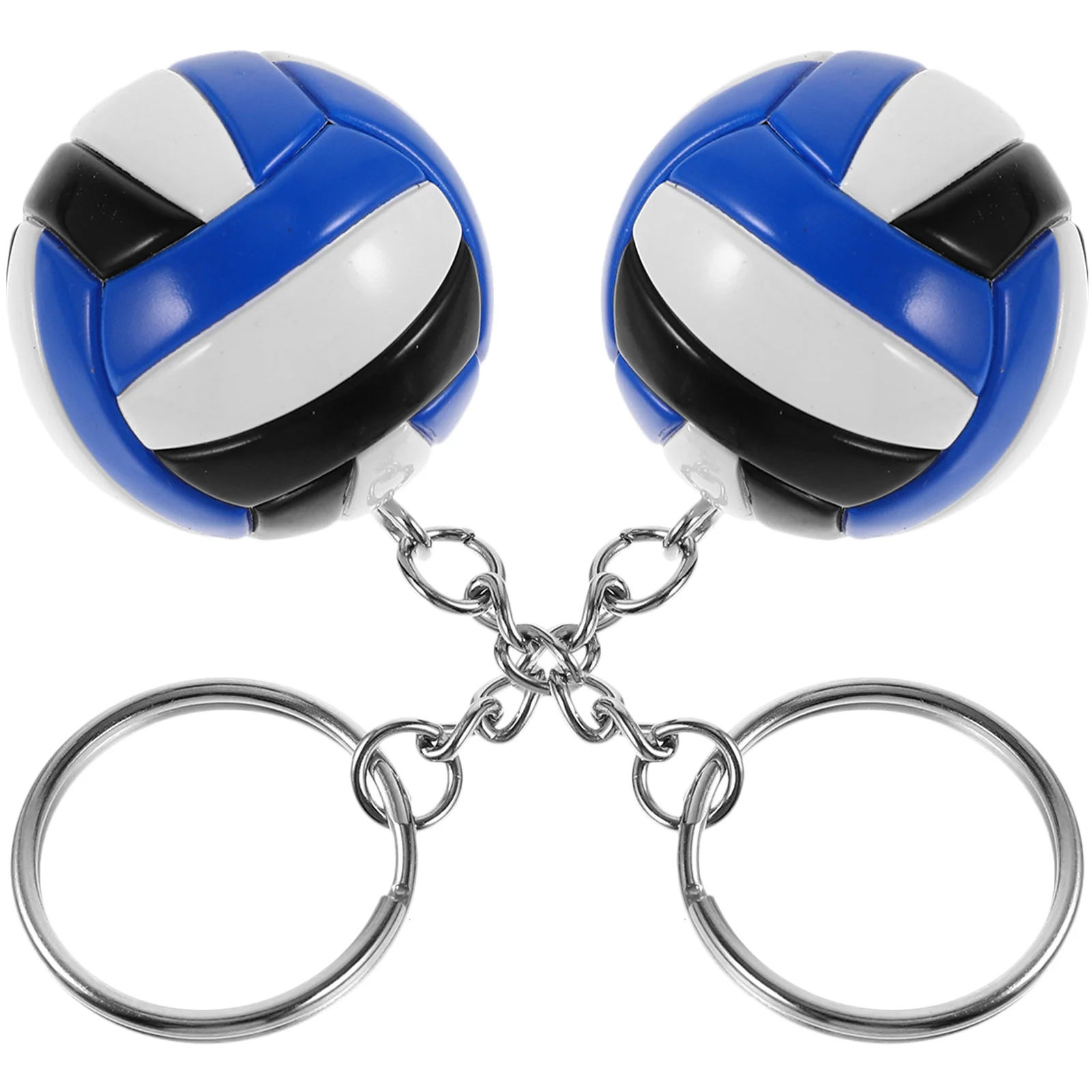 2 Pcs Volleyball Keychain Decorative Keyring Holders Party Favors Decorate Rings Plastic