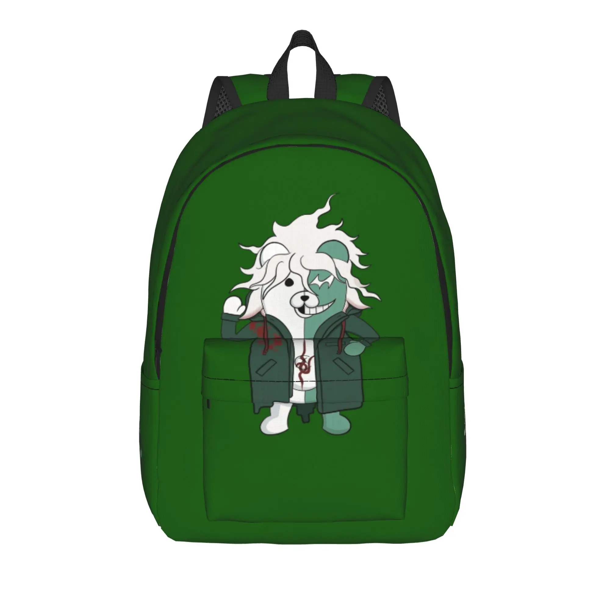 Nagito Komaeda Kuma Backpack for Men Women Fashion Student Work Daypack Danganronpa Anime Laptop Canvas Bags Durable