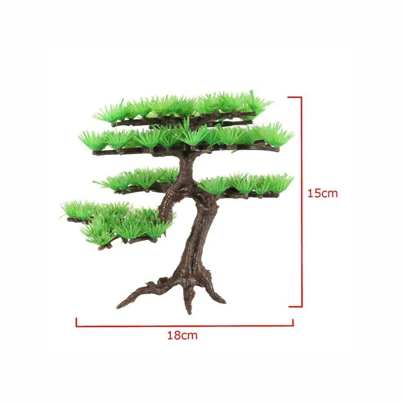 Simulation Pine Tree Plastic Underwater Bonsai Decoration Ornaments Aquarium Fish Tank Landscaping Product Artificial 1 Pcs