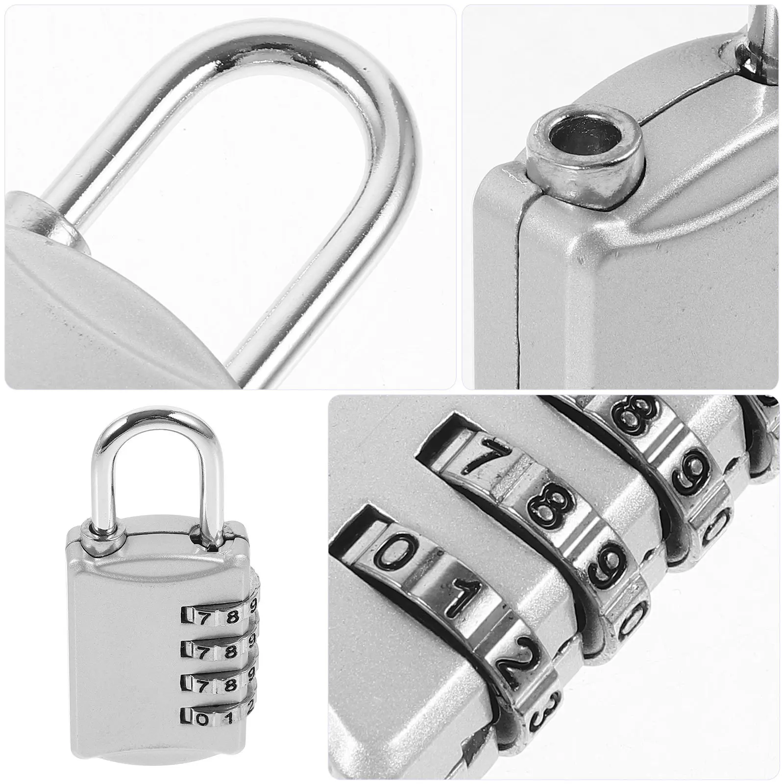 

Touch Button Padlock Zinc Alloy Digital Combination For Luggage Locker Gym Outdoor Safety Code Lock Small Portable Password Lock
