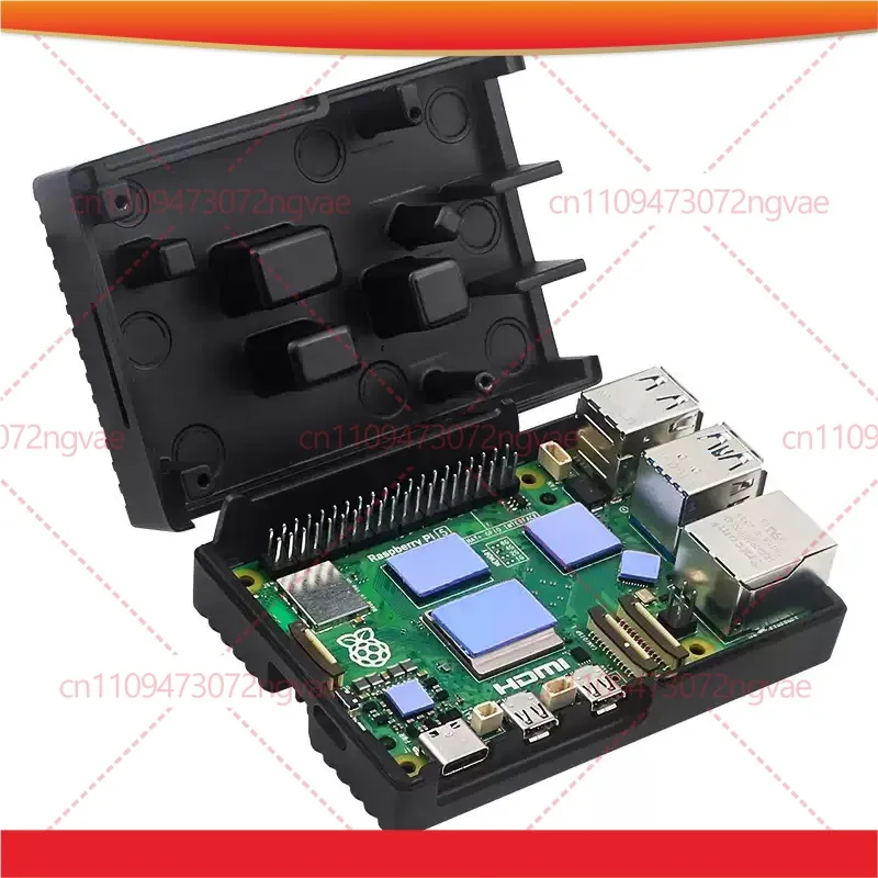 Pure Aluminum Protective Shell For Raspberry Pi 5 Metal Armor Case With Thermal Conductive Gel Power Tools Accessory