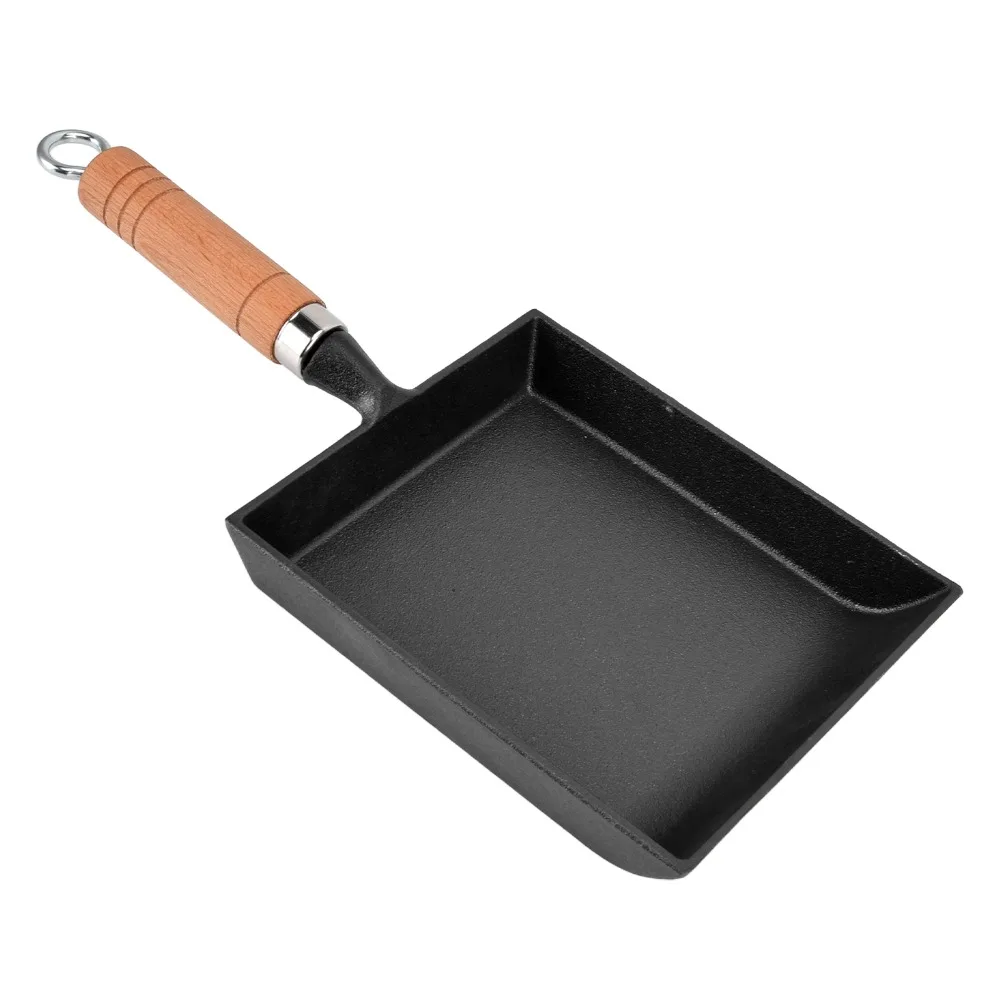 

Cast Iron Frying Pan Mini Rectangular Pancake Pan Thickened Black Tamagoyaki Pan