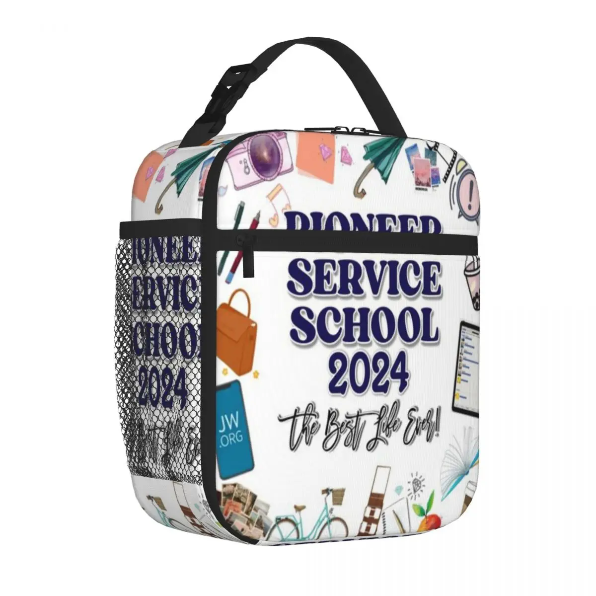 Bestselling Pioneer Service School 2024 The Best Life Ever! Floral Adjustable Strap Lunch Bag Lawn Dining Work Lunch Bag