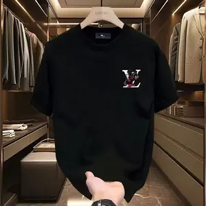 Kısa kollu tişört baskılı erkek, Kore Versiyonu, gençlik moda Trendinde son Derece Çok Yönlü Yarım Kollu, Hafif, Lüks, Gündelik, Trendler Erkek lüks tişörtün 6 büyük satışı-5 numara