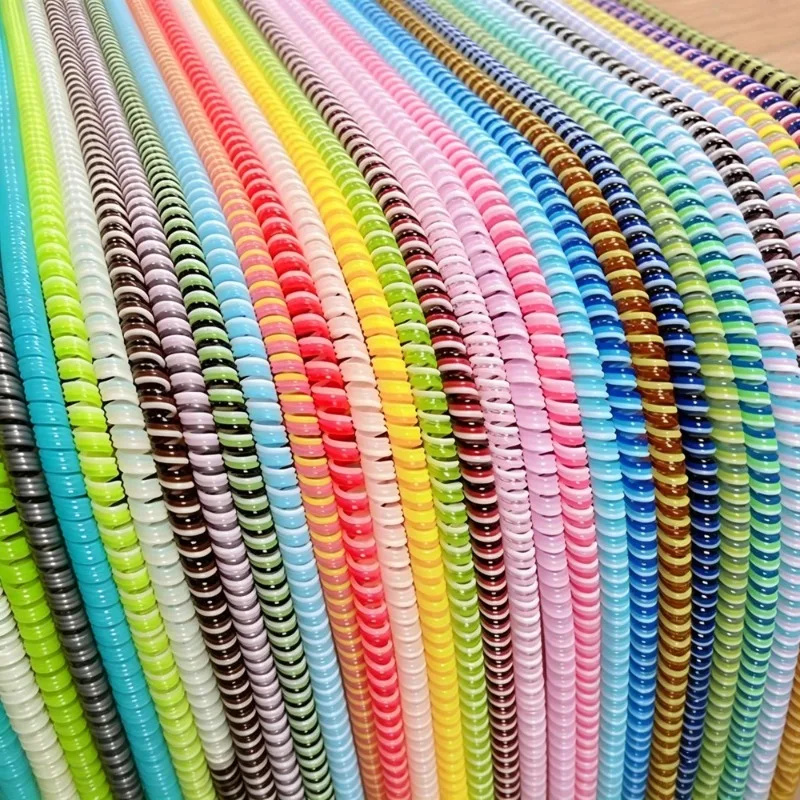 Image of Bunter Laser-Spiralkabel-Organizer USB-Ladekabel-Datenkabelschutz für iPhone 17 Samsung