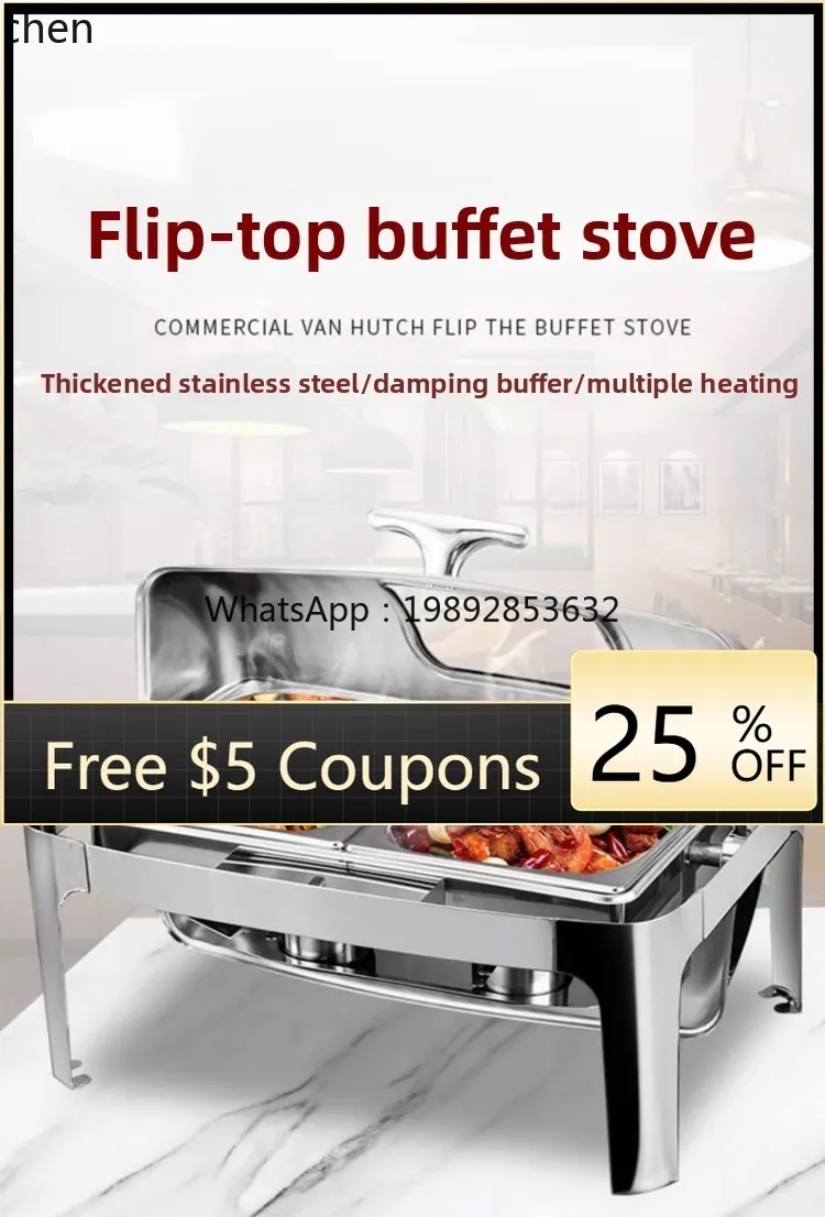 

AB stainless steel buffet stove hotel breakfast insulation stove electric alcohol heating