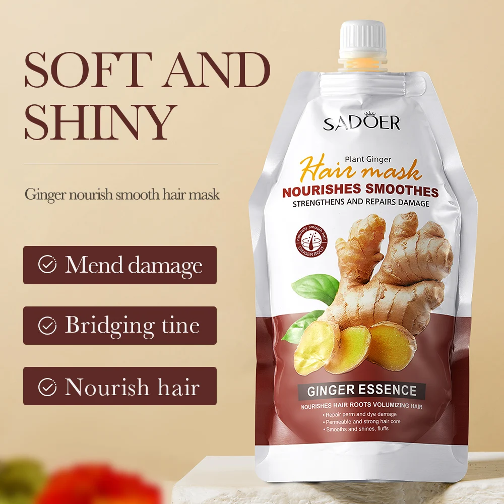 

SADOER Ginger Deep Nourishing Repairing Hair Mask Softening for Dry Damaged Hair All Hair Type