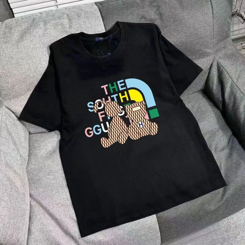 

High-quality Men's Summer New Thick Pure Cotton T-shirt, with Printed Design, Stylish, Breathable, and Sweat-absorbing