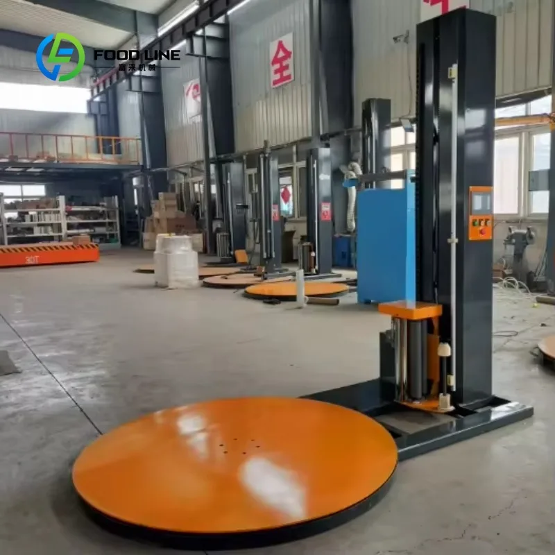 Customized Automatic Supplier Pallet Packaging Machine Stretch Film Wrapping Wrap Wrapper Machine