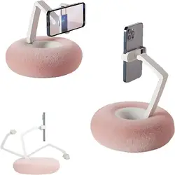 Pillow Stand Holder for Smart Phone with Snack Bowl, Lap Cozy Pillow Stand Holder for Reading in Bed for 4.5