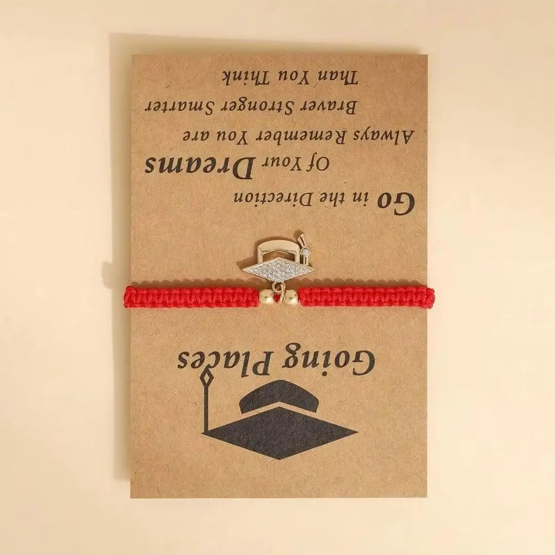 New Doctor Hat Certificate Adjustment Bracelet - Commemorative Graduation Gift for Students - Seasonal Friendship Jewelry