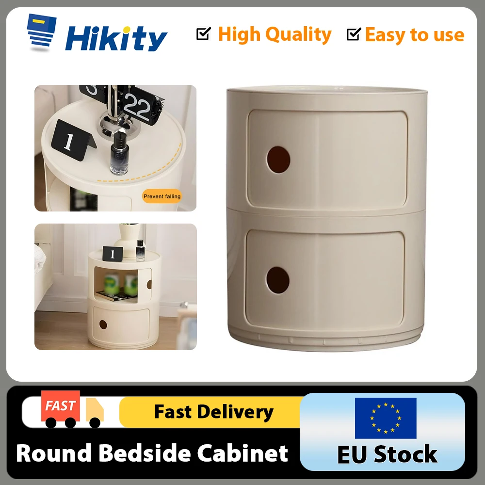 Table de chevet modulaire créative Hikity, table de chevet ronde à deux niveaux, moderne et minimaliste, empilable et détachable, style Ins Net Red