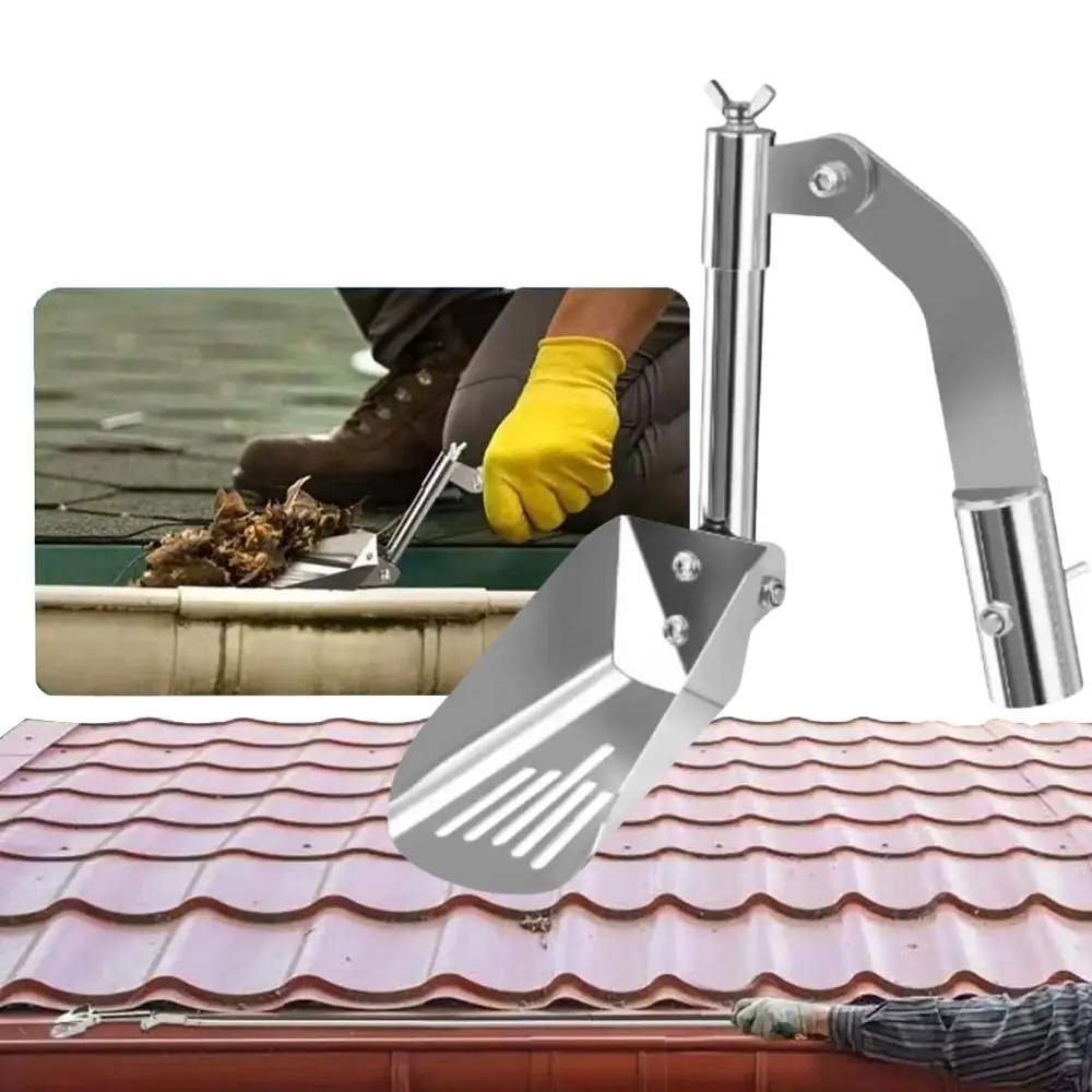 

Aluminum Alloy Gutter Cleaning Shovels Rustproof Foldable Roof Gutter Cleaning Tools Thicken Multifunctional
