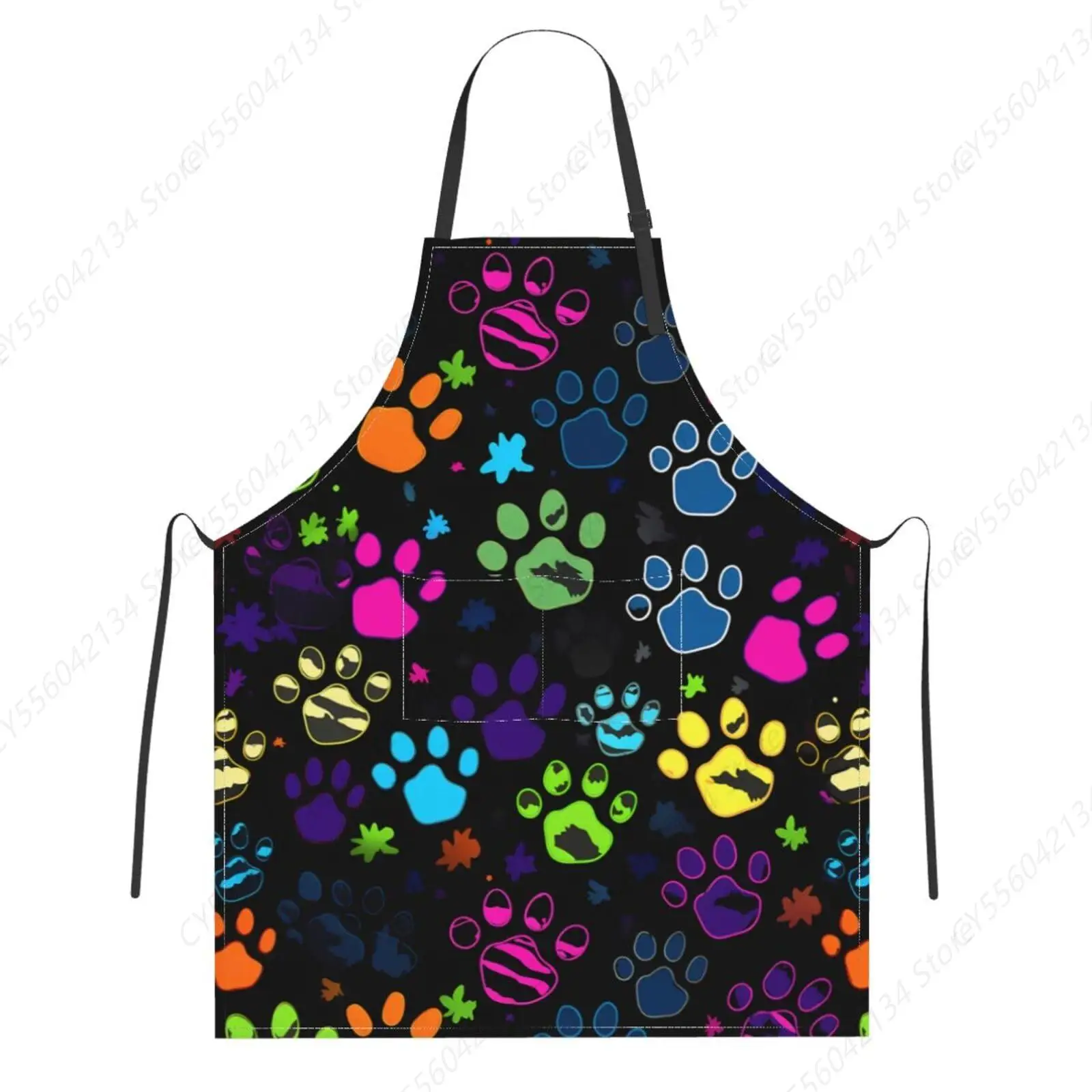 Colorful Dog Paw Pr…