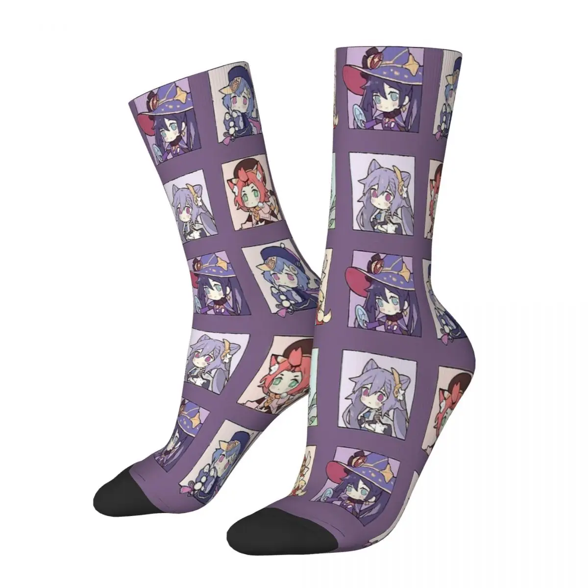 Genshin Impact Chibi Assemble VOL 2.0 Unisex Winter Socks Outdoor Happy Socks Street Style Crazy Sock