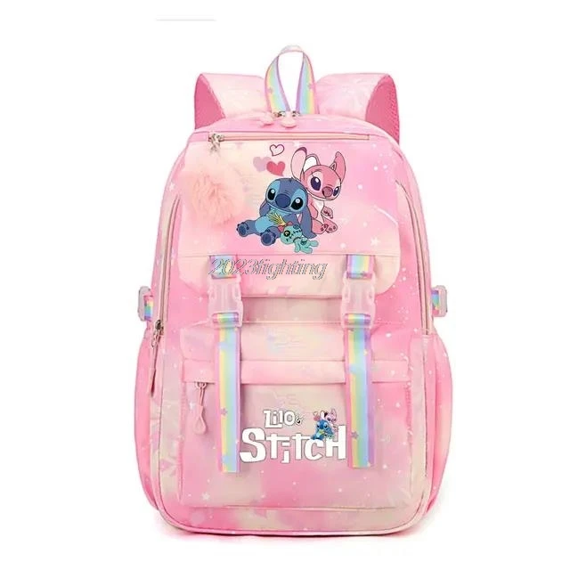 Miniso Lilo En Stitch Schooltassen Waterdichte Rugzak Voor School Kawaii Anime Cosplay Tas Reistas School Studenten Mochilas