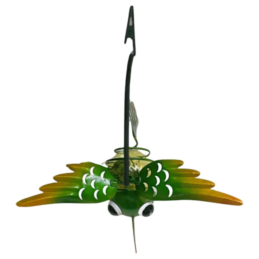 LED Cute Statue Ornament Lamp Solar Powered Painted Iron Art Crafts Light IP44 Waterproof Yard Balcony Porch Garden Decoration