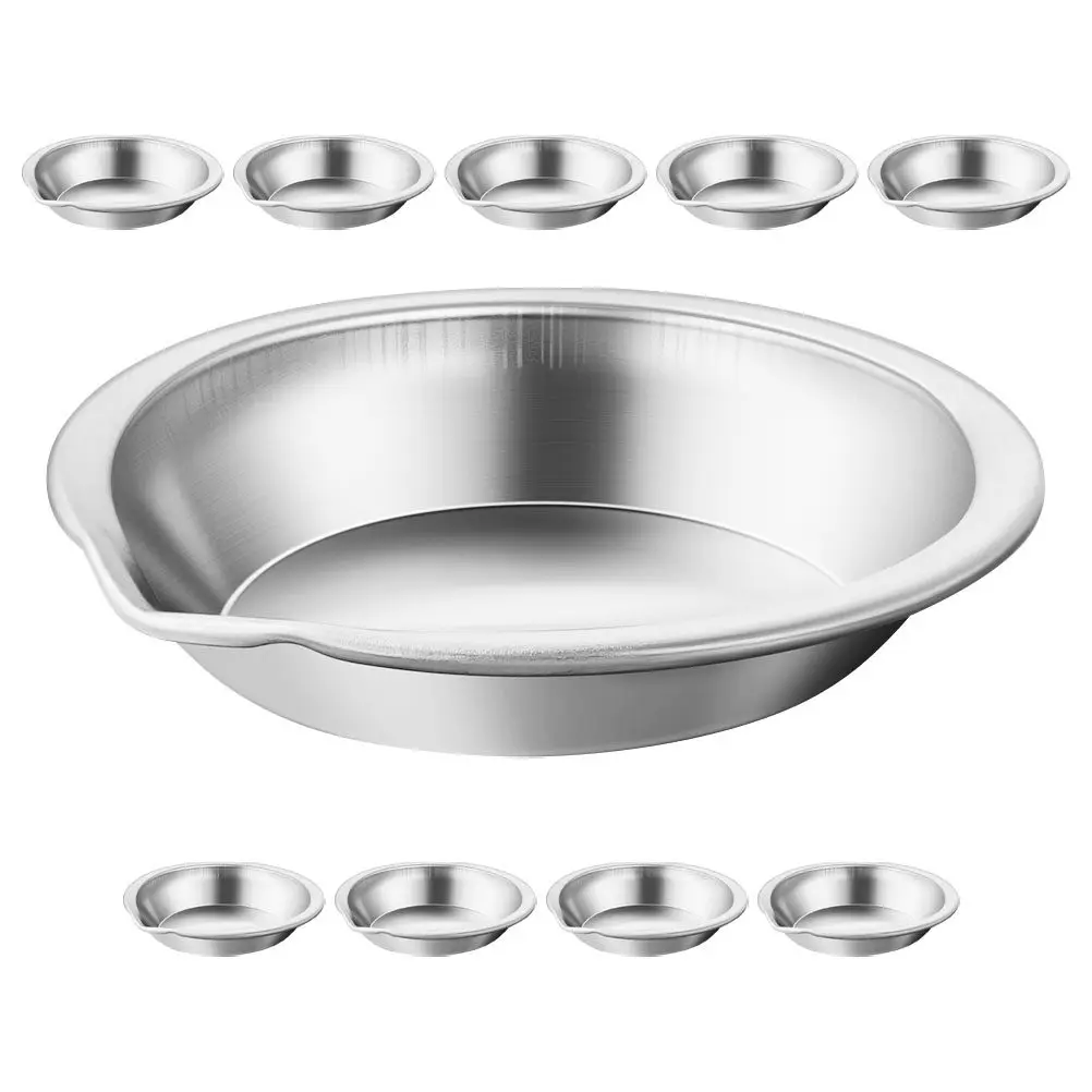 

10Pcs Paint Palettes Stainless Steel Mini Round Tray Portable for Precise Color Mixing Oil Watercolor Craft Supplies