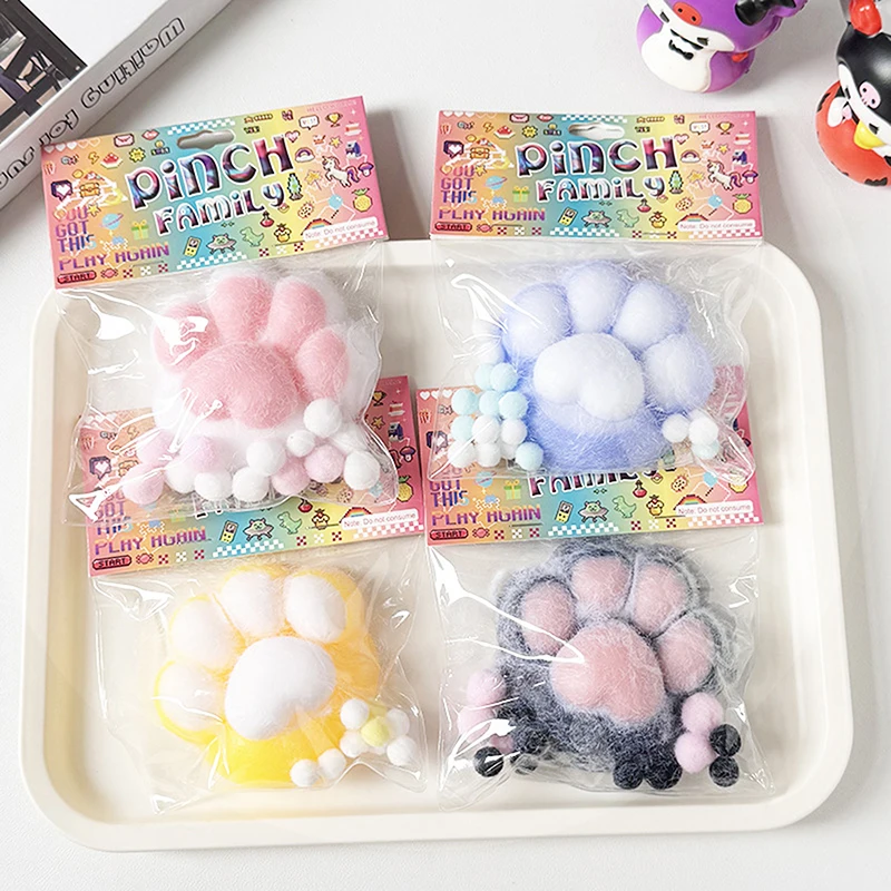 New  Toy Mini Kawaii Plush Cat Paw Small Pig Rabbit Cute Decompression Props