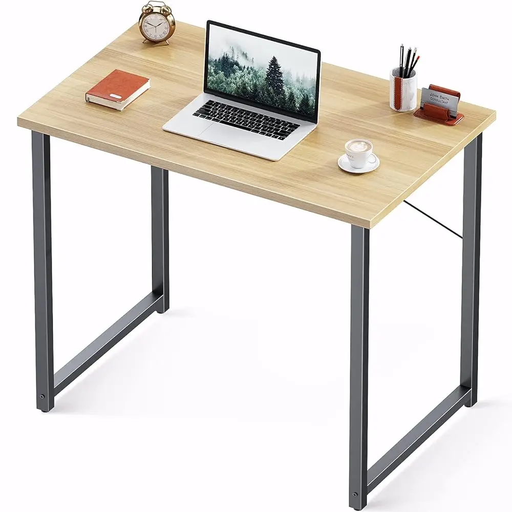 

32 H Computer Desk, Modern Simple Style Desk For Home Office, Study Student Writing Desk, Walnut