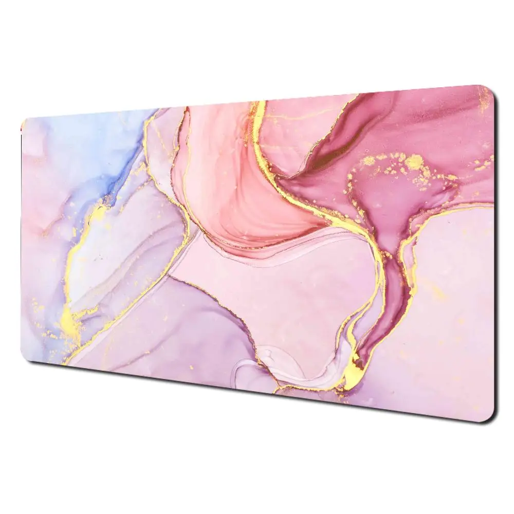 

Pink marble Mouse Pad Large Gaming Table Cushion Non-slip Computer Mousepad XXL Laptop Tablet Mat Mini PC Playmat
