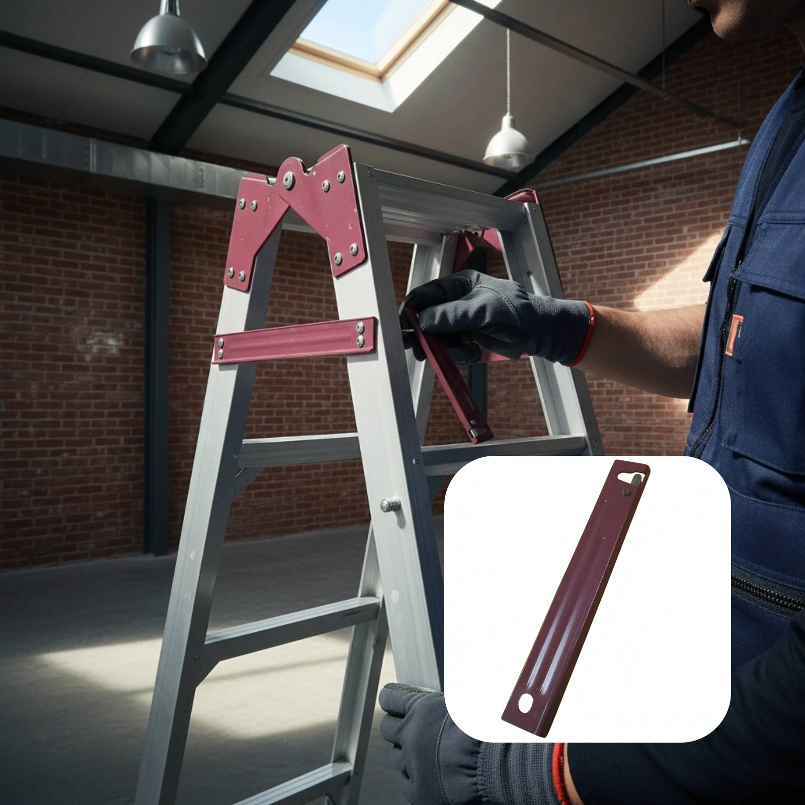 

Ladder Safety Buckle Hooked Lock Ladder Locking Part violetRed Metal