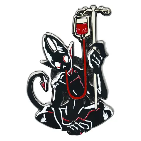 Blood Bag Demon Enamel Pin Hell Horror Vampire Badge Creepy Gothic Jewelry Perfect Halloween Accessory Gift