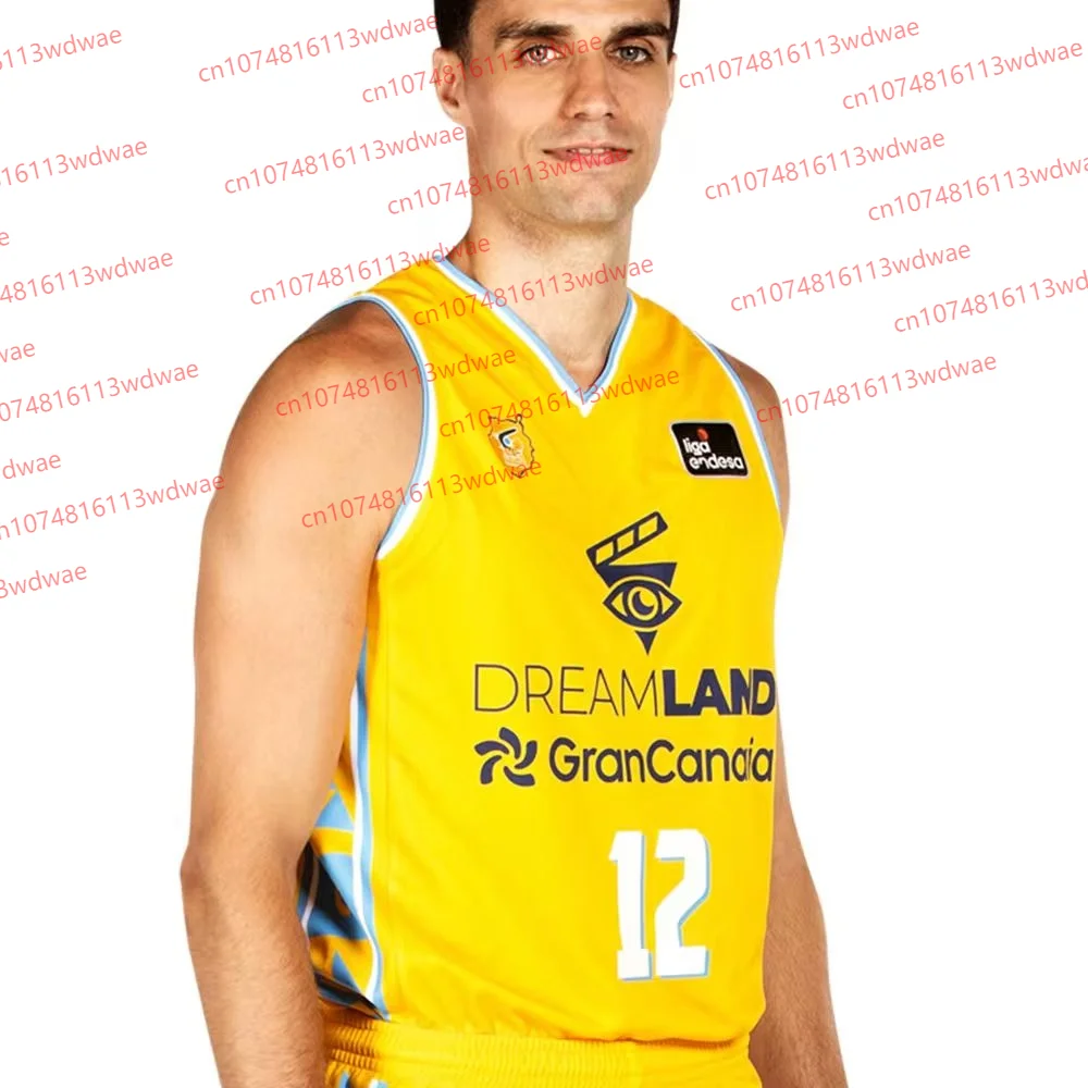 اسبانيا كرة السلة الدوري 26 جيرسي الرجال سترة رياضية غران كاناريا كرة السلة جيرسي كيت برايان أنغولا-روداس 24 سترة طفل جيرسي كيت