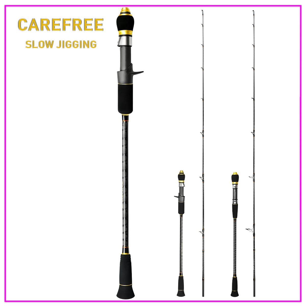 1.68M/1.83M【100-350g/10-40lb】Carbon fiber ultralight fishing Rod surf Rod Shore throw light jump fishing Rod Slow Jigging Rod