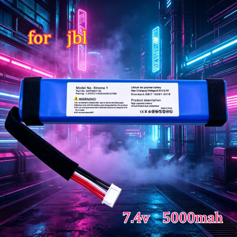 

5000mAh 37 Compatible for JBL Xtreme 1st Generation Bluetooth Speaker Battery GSP0931134 Long-range Rechargeable Battery