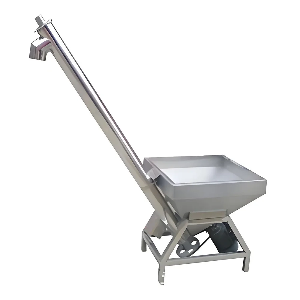 Tilt spiral feeder Pipeline spiral conveyor Food grade stainless steel conveyor